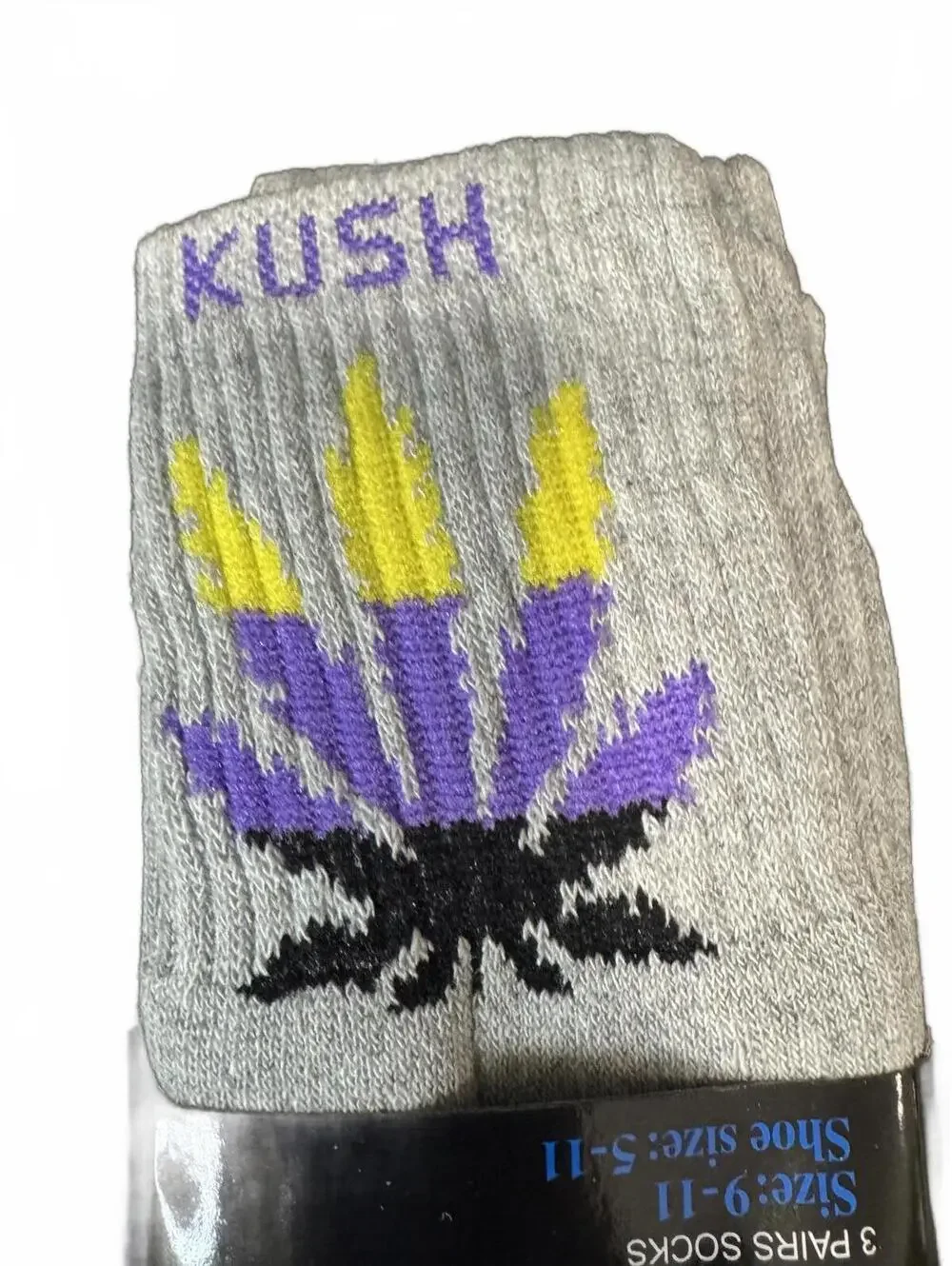 Kush Graphic Tube Socks - 3 Pairs, Size 9-11